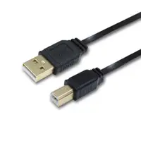 在飛比找ETMall東森購物網優惠-i-gota USB 2.0 A公-B公 3米 黑色扁線 鍍