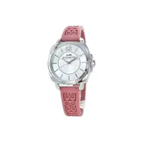 在飛比找ETMall東森購物網優惠-COACH 經典LOGO時尚矽膠腕錶手錶 粉色