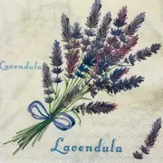 4 Paper Napkins for Decoupage / Parties / Wedding - Lavender