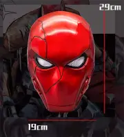 Red Hood Helmet Batman Robin Resin Cosplay Mask Halloween Prop Replica Adult Toy