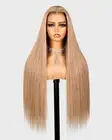 Ready to Go Glueless Wigs Human Hair Pre Plucked Pre Cut Light Brown Blonde W...