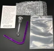 10-NEW 2.5" TOBACCO “Cured Glass” Hand Pipe / Roch holder Pixie Pipes