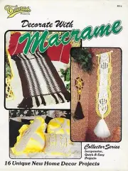 Vintage Home Decor Patterns Decorate with Macrame #914 Craft Book Instructions