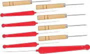 Angoily 1 Set Ergonomic Beads Awl Convenient Threading Needles for Easy Bead Stringing Includes Single Head Crochet Hooks Handle Awls for DIY Jewelry Making