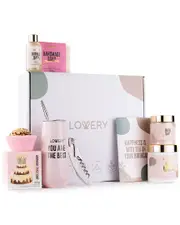 Lovery 10pc Happy Birthday Relaxing Wine Tumbler and Spa Kit with Birthday Card
