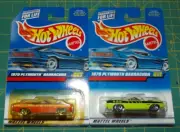 2X - 1998 & 1999 Hot Wheels - 1970 Plymouth Barracuda - Green & Orange