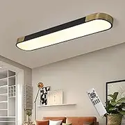 Jiinoo LED Ceiling Light with Remote Modern Dimmable Batten Light Fixture for Kitchen Living Room Bedroom 48W 2880LM Adjustable Brightness & Color Acrylic Lampshade