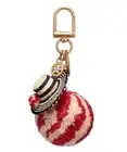 Tory Burch Women's Natural Straw Hat Key Fob/Bag Chain NWT