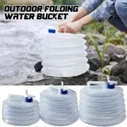 Folding Water Bucket with Faucet 5/10/15l Portable Camping Water Storage Outdoor