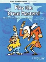 Play the Great Masters! 18 Favorite Classics MUSIC BOOK PIANO ACCOMPANIMENT NEW