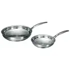 Scanpan - Satin 18/10 Stainless Steel Induction Twin Pack Frypans 20 and 28cm