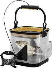 Bait Bucket | Transparent Live Fish Container - Foldable EVA Fish Basket, Portable Angler Accessories for Outdoor Rivers Saltwater Hiking Beginners Professionals
