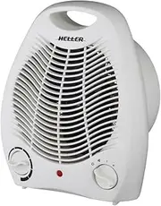 Heller 2000W Upright Electric Fan Heater Room/Floor Adjustable Thermostat White