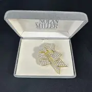 Nolan Miller Glamour Collection Ribbon or Bow Pin Brooch NIB