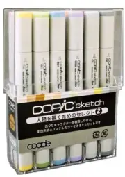 Select 2 to draw a Copic sketch 12 colors person Comic art pen drawing set