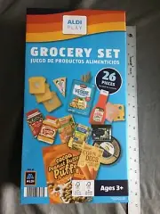 Aldi Play Kids Grocery Play 26-Piece Set New in Box Pretend Groceries Food