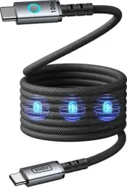 Leopard Magnetic USB C Cable 100W 1.2M Black