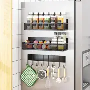 Magnetic Spice Rack for Refrigerator, 3 Pack Magnetic Shelf, Moveable Fridge ...