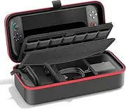 Kytok Switch 2 Case Compatible with Nintendo Switch 2 & Original & OLED Version, Custom Spot for Joycon 2 & AC Adapter, Portable Travel Switch 2 Carrying Case Bag for 28 Games & Switch Accessories