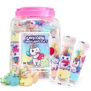 50 Unicorn Candy Bracelets, Individually Wrapped, Bulk Candy by 4YoreElves