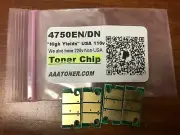 4 x Toner Chip for Konica Minolta Magicolor 4750, 4750EN, 4750DN Refill