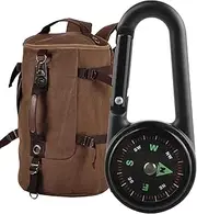 Compass | Mini Compass,Compact Pocket Survival Compass Temperature Gauge for Hiking and Backpacking, Portable Handheld Navigation Tool