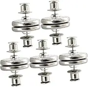 Gatuida 5Pairs Magnetic Curtain Tiebacks Removable Magnetic Holdback Buttons No Drill Curtain Accessories for Easy Installation and Home Decor Compatible with Various Curtain Styles