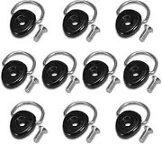 10pcs Kayak Oval D Rings with Screw Kit Deck Loop Mounting Tie Down Kit Canoe Boat Fishing Rigging Hardware Accessories