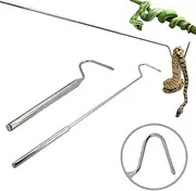 SENZEAL Retractable Snake Rod Stainless Steel Hook Professional Reptile Supplies for Snake Lovers Silver 16cm to 68cm