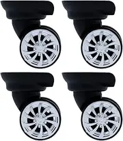 MagiDeal 4Pcs Swivel Caster Wheels Luggage Wheels PP Pet Rotation Black Suitcase Parts Spare Parts Replacement Luggage Suitcase Wheels