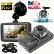 1080P Dual Lens Car DVR Dash Cam Video Recorder G-Sensor Front And Rear Camera