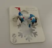 snow man front back earrings Christmas snowman
