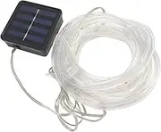 Rope String Lights, Waterproof High Brightness Solar Rope String Lights Long Service Life Solar Energy Panel Wide Applications for Christmas (Warm Light)