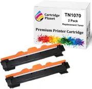 2-Pack Compatible Toner Cartridge for Brother TN-1070 TN1070 (1,000 Pages) for Brother DCP1510 HL1110 HL1210W MFC1810