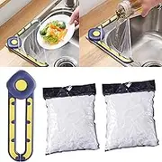 Triangle Corner Sink Rack with 100 pcs Disposable Mesh Bags, Strainer Basket for Kitchen Waste Leftovers Filter Net Prevent Blockage of Water Pipes