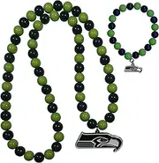NFL Womens Fan Bead Necklace and Bracelet Set