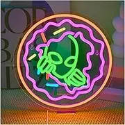 Sign Lamp Alien Donut Neon Sign LED Light Dimmable For Club Game Room Men Cave Bedroom Bar Party Garage Home Decor 38cmx38cm