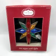 Trim A Home Christmas Tree Topper 11 in Multicolor 8 Point Star Box Holder Kmart