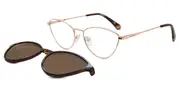 Polaroid PLD 6157/CS with Clip-On DDB/SP Women’s Glasses Gold Size 55 - Private Health Rebate - Blue Light Block Available