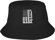 [OTIQTI ART] Bucket Hats Fashion Sun Cap Fisherman Hat for Women and Men Vintage Ultra MAGA USA Flag Bucket Hats