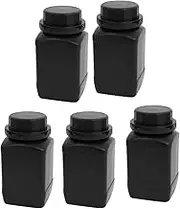 Aexit 5pcs (gauge) 500ml Plastic Wide Mouth Sealed Liquid Storage Bottle (49ry28qf697) Container Black