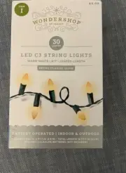 Wondershop at Target LED C3 String Lights- 30 warm white 9'7" strand battery op