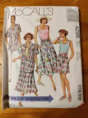 McCall’s 4295 Shirt Top Skirt Pants & Shorts Sewing Pattern Size 6-24 Tall Uncut