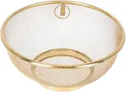 OSALADI Stainless Steel Filter Mesh Washing Drainer Metal Food Colander Mesh Strainer Bowl Rice Strainer Metal Colander Mesh Colander Bowl Rice Water Drainer Draining Colander Sieve Fried
