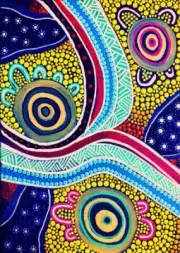 QPuzzles 260 Piece Jigsaw Puzzle - Indigenous Art - Together