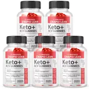 Keto+ ACV Rapid Lean Gummies, Supports Weight Management-5 Bottles