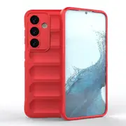 For Samsung Galaxy S24 Case, Wavy Shield, Grippy Shielding Cover, Red