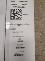 Sleep Number Control Box. Model: Flex Fit 2/3K.