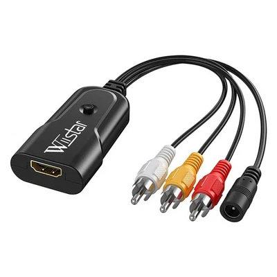 HDMI to RCA Converter, HDMI to AV Composite CVBS Video Audio Converter Adapte...