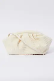 White Toweling Detail Crossbody Bag